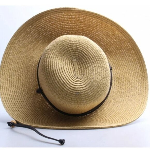 Sloggers Wide Brim Braided Sun Hat Set - Light and Dark Brown - BNWOT - Picture 5 of 10